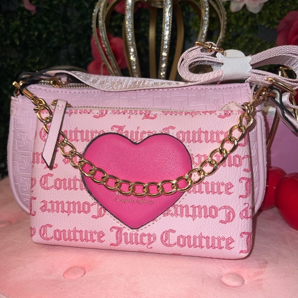 🩷Juicy couture double trouble pink crossbody